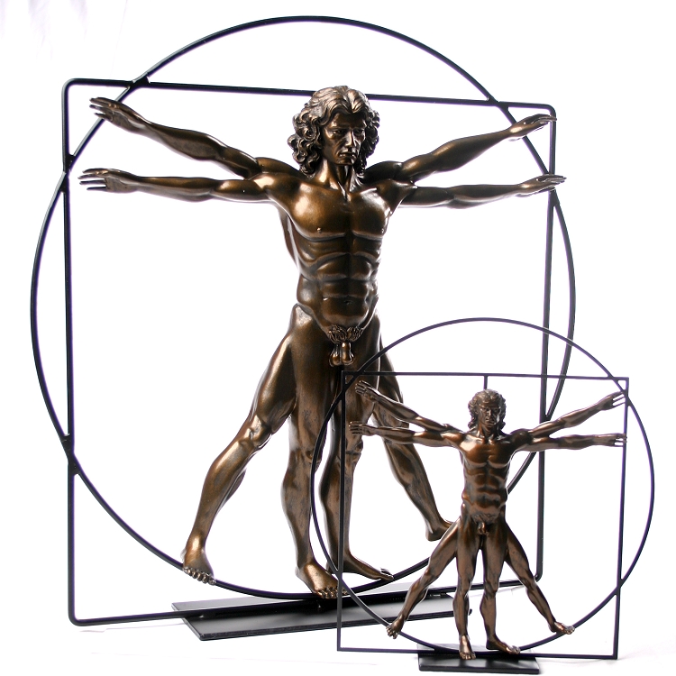 Vitruvian Universal Man by DaVinci Bronze Large The Museum Outlet